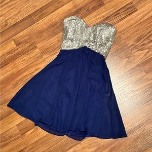 Strapless cocktail dress